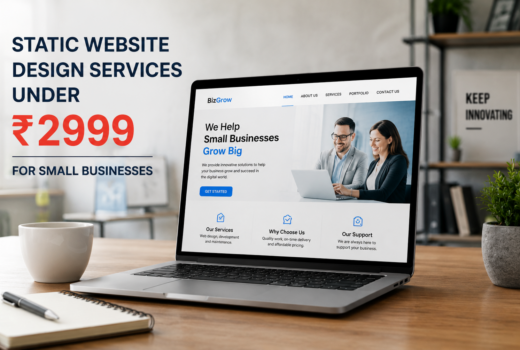 Static Website Design Services Under ₹2999 for Small Businesses
